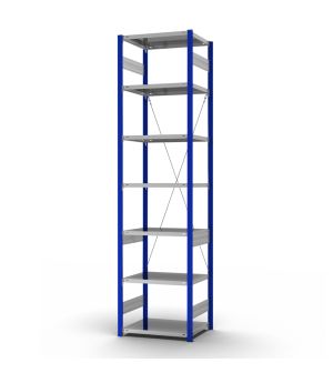 Fachbodenregal Grundregal ORION PLUS, 3.000×750×500 mm, verzinkt