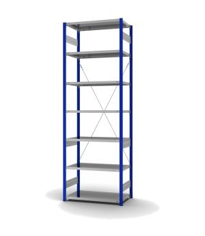 Fachbodenregal Grundregal ORION PLUS, 3.000×1.000×500 mm, verzinkt
