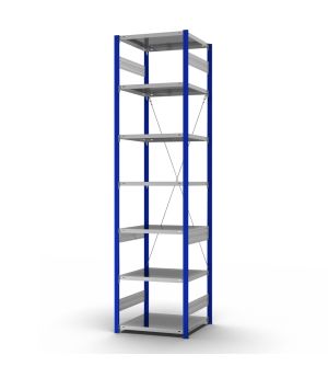 Fachbodenregal Grundregal ORION PLUS, 3.000×750×600 mm, verzinkt