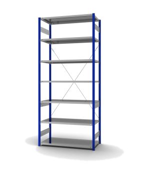 Fachbodenregal Grundregal ORION PLUS, 3.000×1.300×600 mm, verzinkt