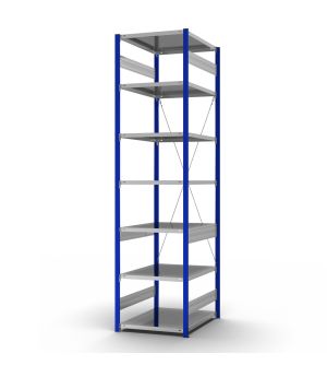 Fachbodenregal Grundregal ORION PLUS, 3.000×750×800 mm, verzinkt