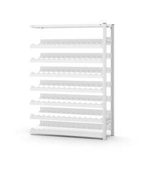 Weinflaschenregal Anbauregal ORION PLUS, 1.750×1.300×300 mm, lichtgrau