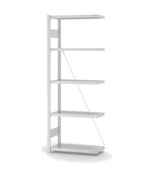 Fachbodenregal Anbauregal ORION PLUS, 2.000×750×300 mm, lichtgrau