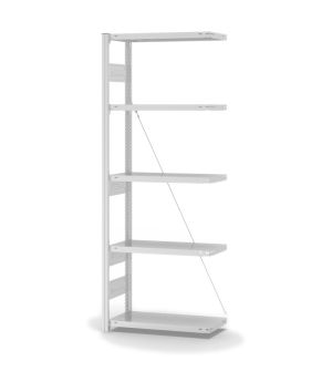 Fachbodenregal Anbauregal ORION PLUS, 2.000×750×300 mm, lichtgrau