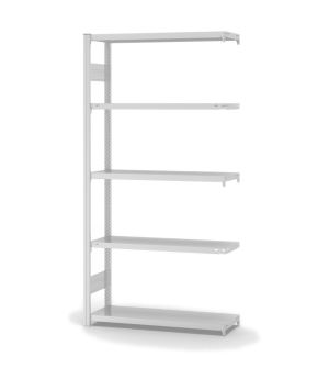 Fachbodenregal Anbauregal ORION PLUS, 2.000×1.000×300 mm, lichtgrau