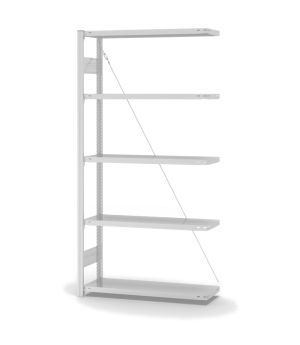 Lebensmittelregal Anbauregal ORION PLUS, 2.000×1.000×300 mm, weiss
