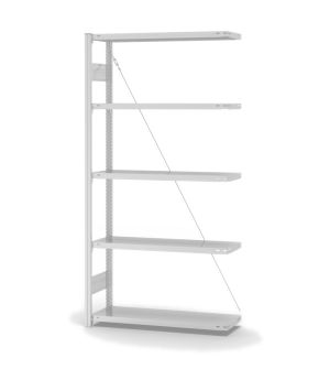 Fachbodenregal Anbauregal ORION PLUS, 2.000×1.000×300 mm, lichtgrau