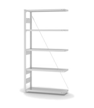 Fachbodenregal Anbauregal ORION PLUS, 2.000×1.000×300 mm, lichtgrau