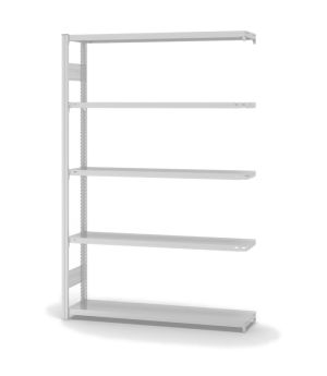 Fachbodenregal Anbauregal ORION PLUS, 2.000×1.300×300 mm, lichtgrau