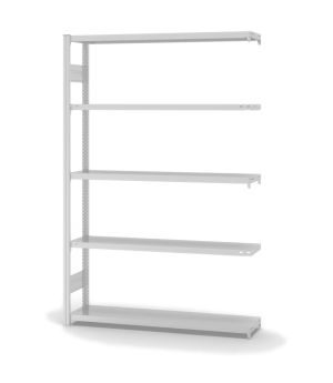Fachbodenregal Anbauregal ORION PLUS, 2.000×1.300×300 mm, lichtgrau