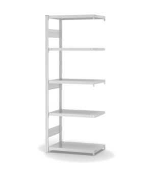 Fachbodenregal Anbauregal ORION PLUS, 2.000×750×400 mm, lichtgrau
