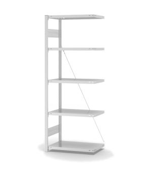 Fachbodenregal Anbauregal ORION PLUS, 2.000×750×400 mm, lichtgrau