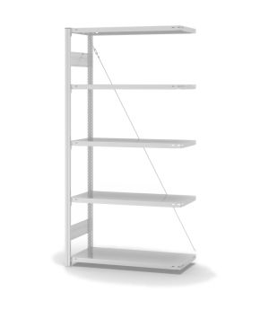 Fachbodenregal Anbauregal ORION PLUS, 2.000×1.000×400 mm, lichtgrau