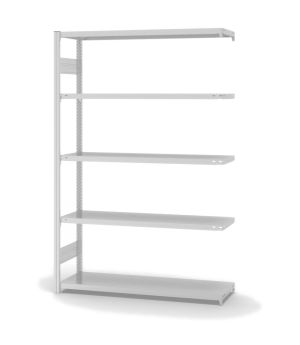 Fachbodenregal Anbauregal ORION PLUS, 2.000×1.300×400 mm, lichtgrau