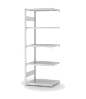 Fachbodenregal Anbauregal ORION PLUS, 2.000×750×500 mm, lichtgrau