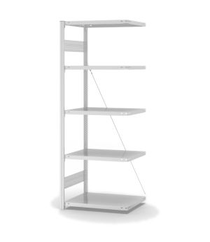 Fachbodenregal Anbauregal ORION PLUS, 2.000×750×500 mm, lichtgrau
