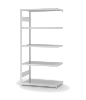 Fachbodenregal Anbauregal ORION PLUS, 2.000×1.000×500 mm, lichtgrau