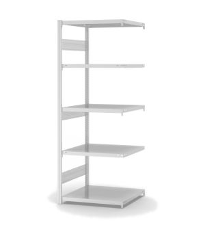 Fachbodenregal Anbauregal ORION PLUS, 2.000×750×600 mm, lichtgrau