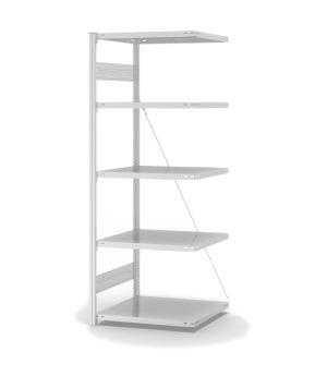 Fachbodenregal Anbauregal ORION PLUS, 2.000×750×600 mm, lichtgrau