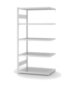 Fachbodenregal Anbauregal ORION PLUS, 2.000×1.000×600 mm, lichtgrau