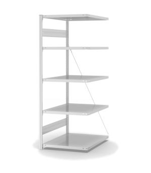 Fachbodenregal Anbauregal ORION PLUS, 2.000×750×800 mm, lichtgrau