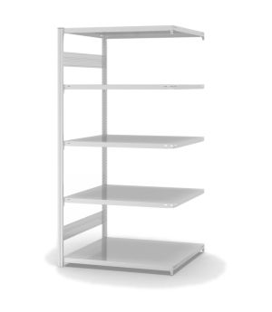 Fachbodenregal Anbauregal ORION PLUS, 2.000×1.000×800 mm, lichtgrau