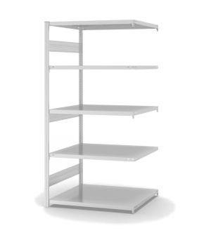 Fachbodenregal Anbauregal ORION PLUS, 2.000×1.000×800 mm, lichtgrau