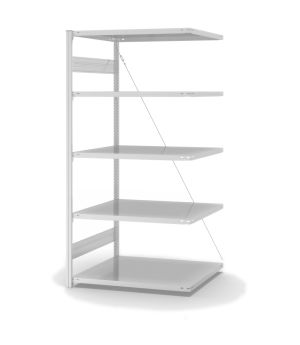 Lebensmittelregal Anbauregal ORION PLUS, 2.000×1.000×800 mm, weiss