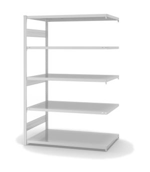Fachbodenregal Anbauregal ORION PLUS, 2.000×1.300×800 mm, lichtgrau