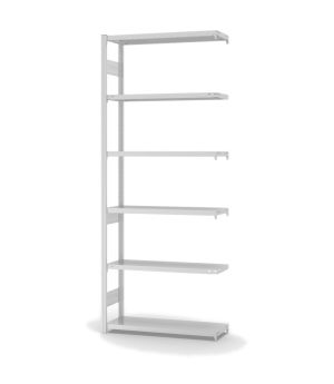 Fachbodenregal Anbauregal ORION PLUS, 2.500×1.000×300 mm, lichtgrau