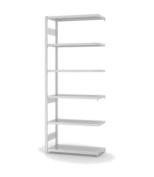 Fachbodenregal Anbauregal ORION PLUS, 2.500×1.000×400 mm, lichtgrau