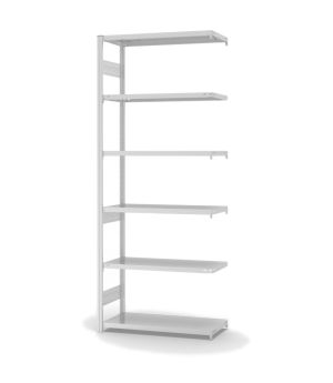 Fachbodenregal Anbauregal ORION PLUS, 2.500×1.000×400 mm, lichtgrau