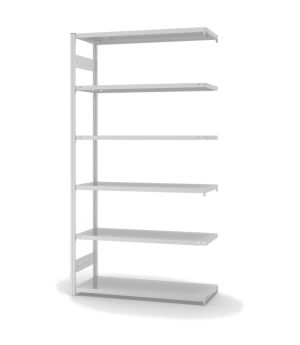 Fachbodenregal Anbauregal ORION PLUS, 2.500×1.300×500 mm, lichtgrau