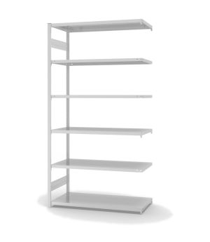 Fachbodenregal Anbauregal ORION PLUS, 2.500×1.300×600 mm, lichtgrau