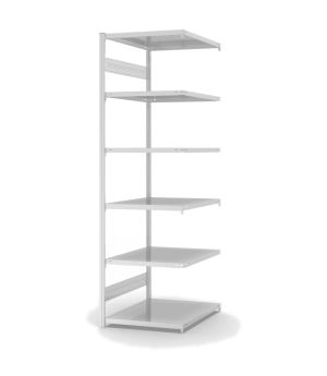 Fachbodenregal Anbauregal ORION PLUS, 2.500×750×800 mm, lichtgrau