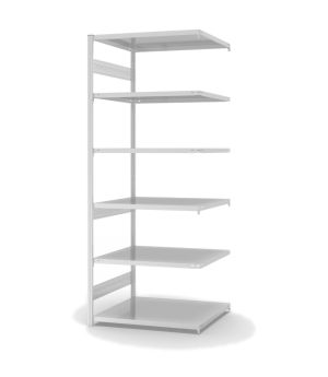 Fachbodenregal Anbauregal ORION PLUS, 2.500×1.000×800 mm, lichtgrau
