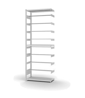 Pendelhefterregal Anbauregal ORION PLUS, 2.700×1.000×400 mm, lichtgrau