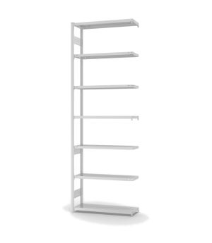 Fachbodenregal Anbauregal ORION PLUS, 3.000×1.000×300 mm, lichtgrau