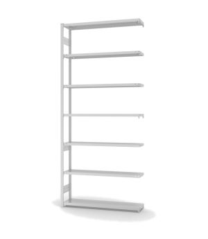 Fachbodenregal Anbauregal ORION PLUS, 3.000×1.300×300 mm, lichtgrau