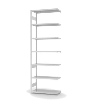 Fachbodenregal Anbauregal ORION PLUS, 3.000×1.000×400 mm, lichtgrau