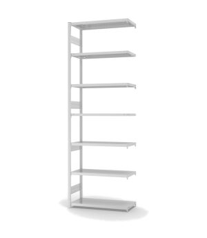 Fachbodenregal Anbauregal ORION PLUS, 3.000×1.000×400 mm, lichtgrau