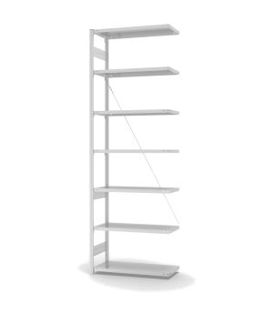 Lebensmittelregal Anbauregal ORION PLUS, 3.000×1.000×400 mm, weiss