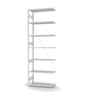 Fachbodenregal Anbauregal ORION PLUS, 3.000×1.000×400 mm, lichtgrau