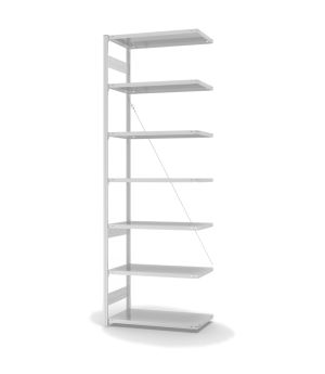 Lebensmittelregal Anbauregal ORION PLUS, 3.000×1.000×500 mm, weiss