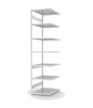 Fachbodenregal Anbauregal ORION PLUS, 3.000×750×800 mm, lichtgrau