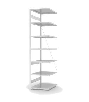 Fachbodenregal Anbauregal ORION PLUS, 3.000×750×800 mm, lichtgrau