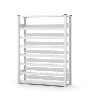 Weinflaschenregal Grundregal ORION PLUS, 1.750×1.300×300 mm, lichtgrau