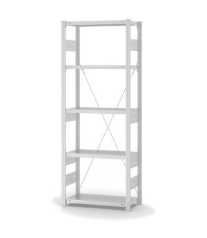 Fachbodenregal Grundregal ORION PLUS, 2.000×750×300 mm, lichtgrau