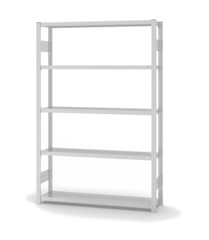 Fachbodenregal Grundregal ORION PLUS, 2.000×1.300×300 mm, lichtgrau