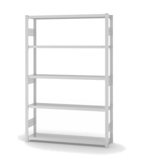 Fachbodenregal Grundregal ORION PLUS, 2.000×1.300×300 mm, lichtgrau